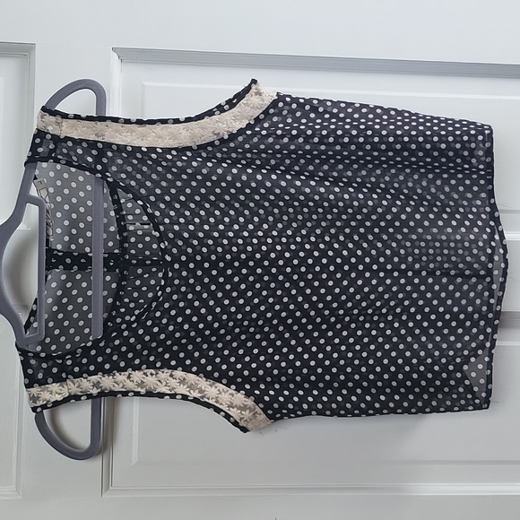 Embroidered Sheer Sleeveless Blouse by Chloe K. - Beautiful!! - Picture 1 of 4